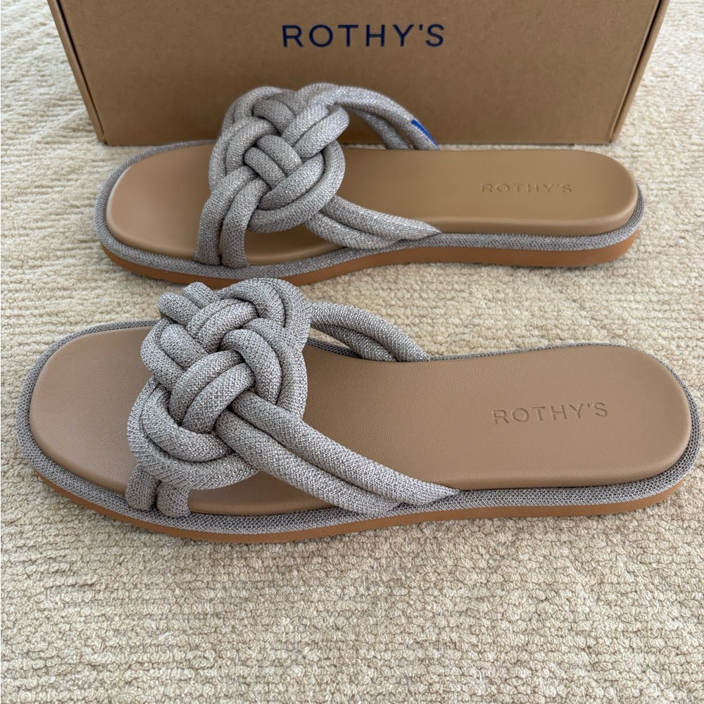 Rothy's Silver Women's Sandals - Picture 2 of 4